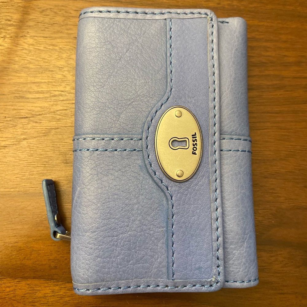 Fossil Blue Leather Wallet